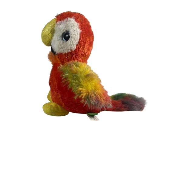 Wild Republic Parrot Bird Plush Gem Heart On Chest Colorful Toy 8 1/4” Tall - Picture 9 of 14